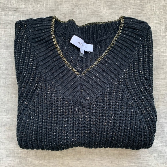 NEW! John + Jenn Black Lurex Sweater - NWT - Picture 4 of 5